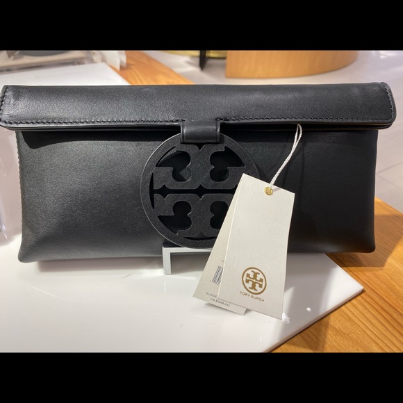 NWT☀️NEW☀️Tory Burch Black Miller Clutch - Picture 2 of 8